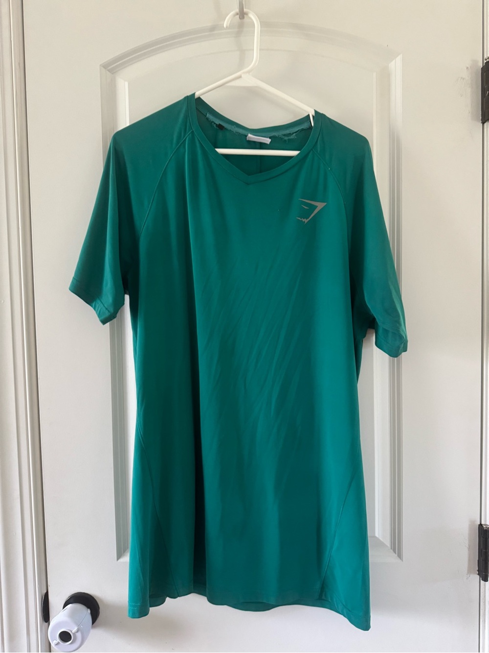 Gymshark Mens Teal V-Neck Performance Tee